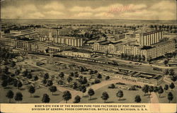Bird's Eye View of the Modern Pure Food Factories of Post Products Battle Creek, MI Postcard Postcard Postcard