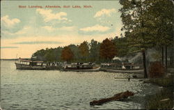 Boat Landing, Gull Lake Allendale, MI Postcard Postcard Postcard
