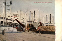 Wharf Scene Postcard