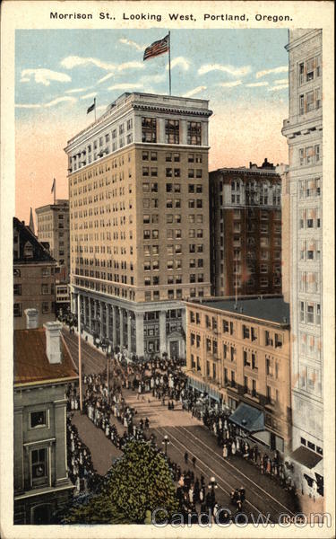 Morrison Street, Looking West Portland Oregon