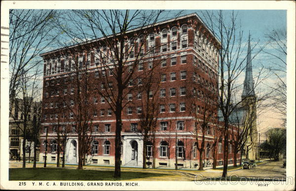 YMCA Building Grand Rapids, MI Postcard