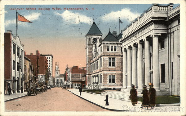 Hanover Street Looking West Manchester New Hampshire
