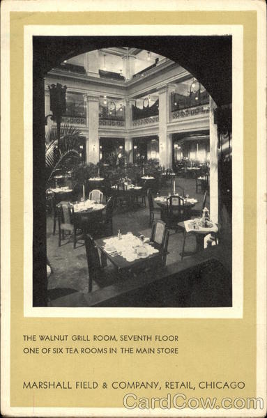 The Walnut Grill Room, Marshall Field & Company Chicago Illinois