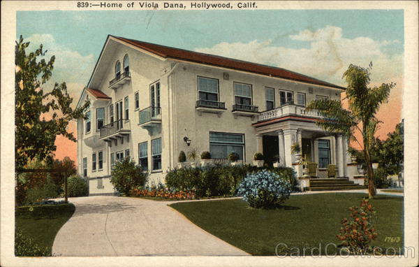 Home of Viola Dana Hollywood California