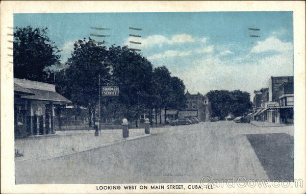 Looking West on Main Street Cuba Illinois