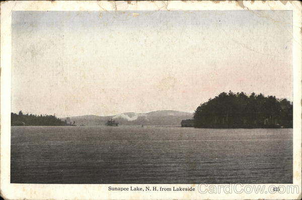 Sunapee Lake From Lakeside Mount Sunapee New Hampshire