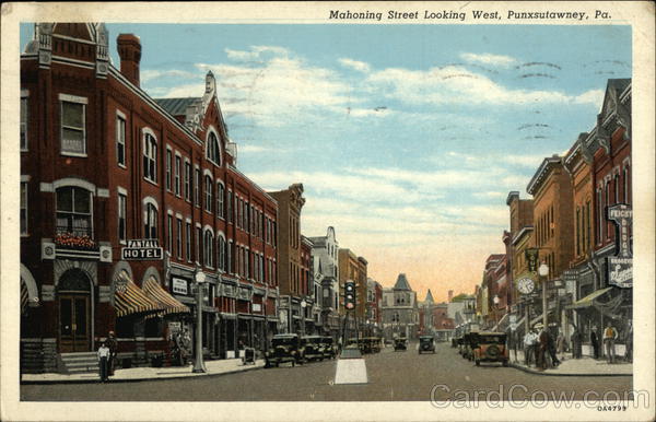 Mahoning Street Looking West Punxsutawney Pennsylvania