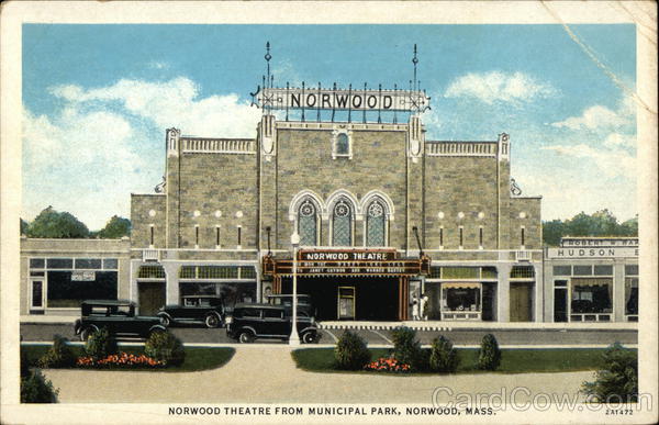 Norwood Theatre From Municipal Park Massachusetts