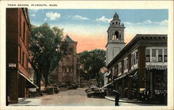 Town Square Plymouth, MA Postcard Postcard Postcard