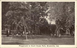 Playground in Court House Park Brookville, IN Postcard Postcard Postcard