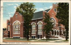 First Methodist Church Galesburg, IL Postcard Postcard Postcard