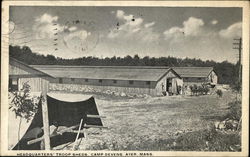 Headquarters' Troop Sheds, Camp Devens Postcard