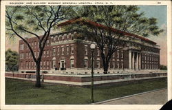Soldiers' and Sailors' Masonic Memorial Hospital Utica, NY Postcard Postcard Postcard