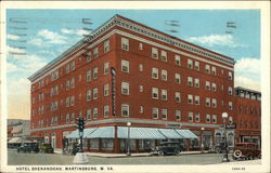 Hotel Shenandoah Martinsburg, WV Postcard Postcard 