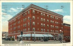 Hotel Shenandoah Martinsburg, WV Postcard Postcard Postcard