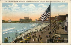 Boardwalk Looking Towards Million Dollar Pier Postcard