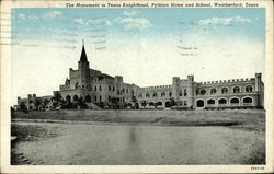 The Monument to Texas Knighthood, Pythian Home and School Postcard