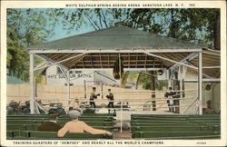 White Sulphur Spring Boxing Arena Saratoga Lake, NY Postcard Postcard Postcard