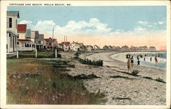 Cottages and Beach Postcard