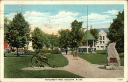 Monument Park Houlton, ME Postcard Postcard Postcard