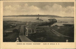 Harbor and Steamer "Sightseer" Postcard