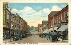 Main Street, Looking South Gloucester, MA Postcard Postcard Postcard