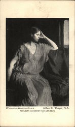 Woman in Grecian Gown - Abbott H. Thayer, N.A. Postcard