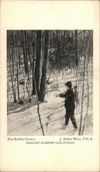 The Rabbit Hunter - J. Alden Weir, P.N.A. Postcard
