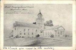 First Congregational Church Hopkinton, MA Postcard Postcard 