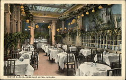 Kaiserhof Hotel - Winter Garden Postcard