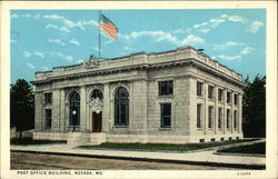 Post Office Building Nevada, MO Postcard Postcard Postcard