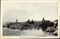 Quansett Rocks Horseneck Beach, MA Postcard Postcard Postcard