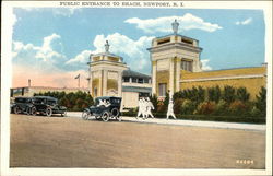 Public Entrance to Beach Newport, RI Postcard Postcard Postcard