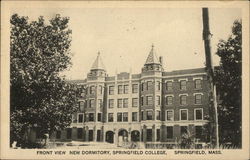 Front View, New Dormitory, Springfield College Massachusetts Postcard Postcard Postcard