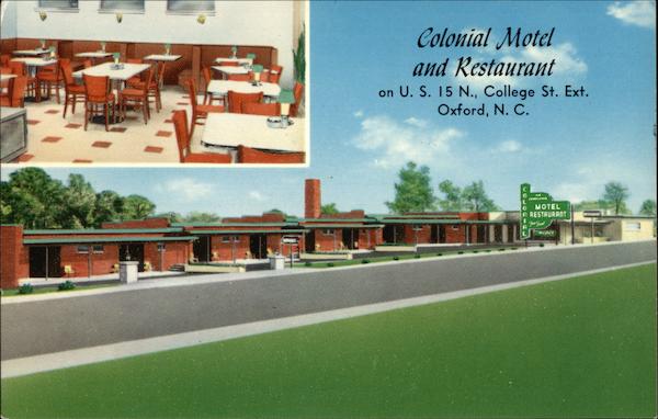 Colonial Motel and Restaurant Oxford North Carolina