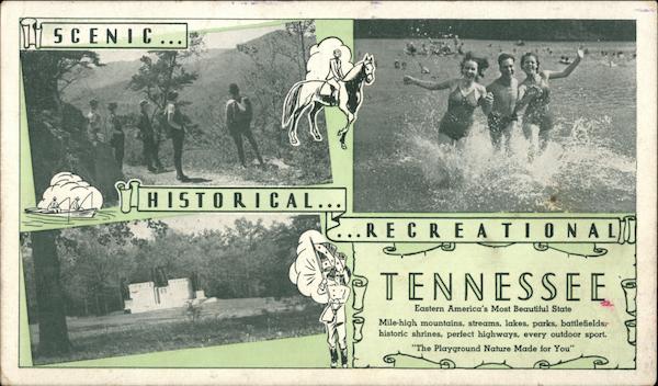 Scenic... Historical... Recreational... Tennessee 1939 NY World's Fair