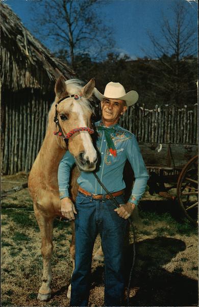 Cowboy and Trick Horse at Aquarena San Marcos Texas
