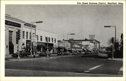 Elm Street Business District Postcard