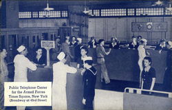 Public Telephone Center New York, NY Postcard Postcard Postcard