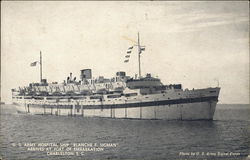 US Army Hospital Ship "Blance F. Sigman" Postcard