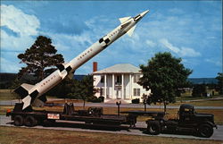 Army's Zeus Missile Against an Old Southern Background Redstone Arsenal, AL Postcard Postcard Postcard