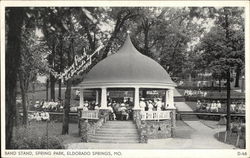 Band Stand, Spring Park Postcard