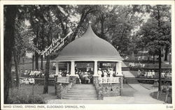 Band Stand, Spring Park Eldorado Springs, MO Postcard Postcard Postcard