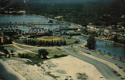 Aerial View of Daytona Beach Postcard