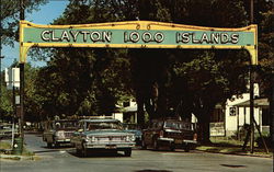 Clayton 1000 Islands - Welcome Arch New York Postcard Postcard Postcard