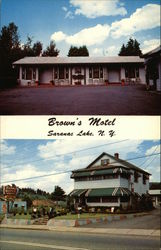 Brown's Motel Saranac Lake, NY Postcard Postcard Postcard