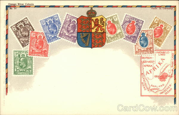 Stamps from the Orange River Colony South Africa Stamp Postcards