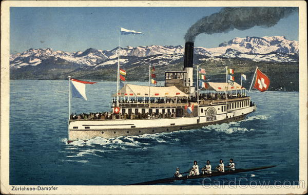 Steamer, Lake Zurich Switzerland