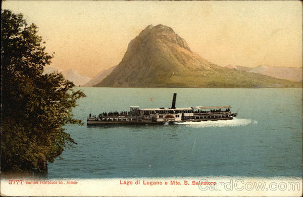 Lake Lugano and Monte San Salvatore Switzerland