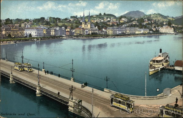 Seebrucke und Quai Luzern Switzerland